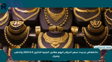 «انخفاض جديد» سعر الدولار اليوم مقابل الجنيه الاثنين 9-6-2025 والذهب يتحرك